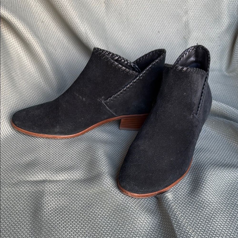 Jack Rogers Black Suede Ankle Boots